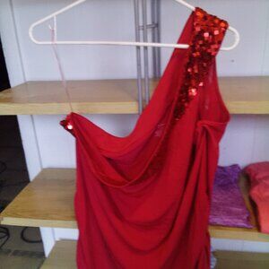 Lane Bryant Red Sequenced Shirt